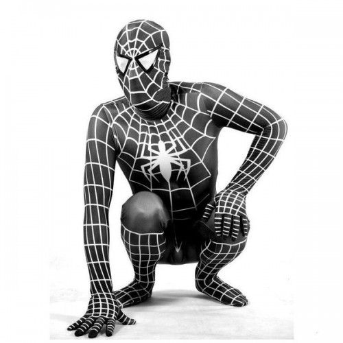 black spiderman costume suit