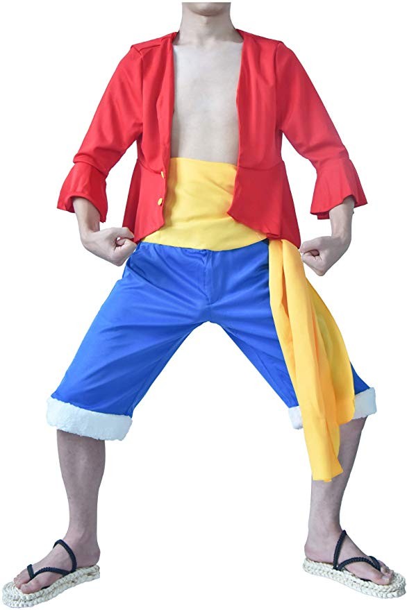 ONE PIECE Monkey D Luffy Cosplay Costume Halloween Cos Clothes 
