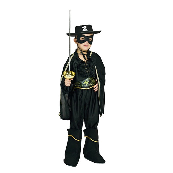 Zorro costume with mask for kids