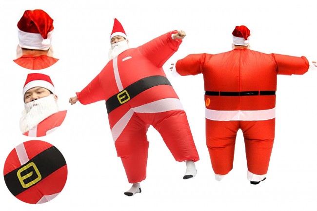 christmas santa inflatable costume
