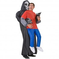 scary grim reaper death holding man halloween Inflatable costume