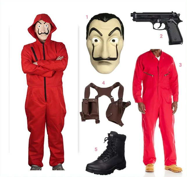 Money Heist The House Of Paper La Casa De Papel Cosplay Salvador Dali Adult Kids Halloween Costume Shopee Philippines