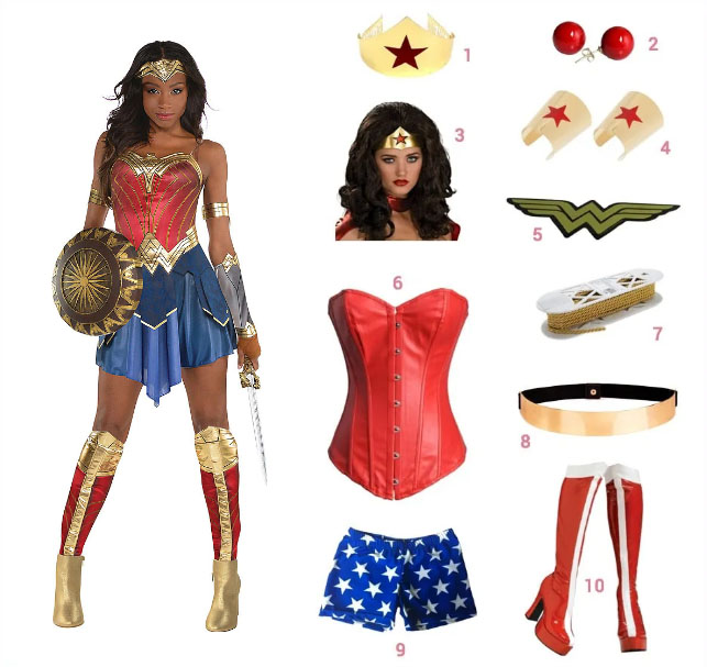 New Cosplay Wonder Woman Costume Diana Princess Dress Dawn of Justice Full  Set